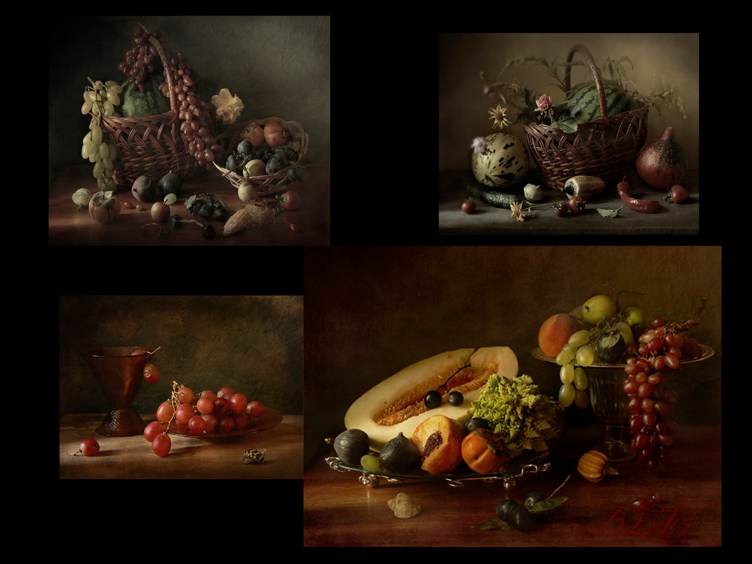 По волне моей памяти(из архива)..Завтрак с фруктами и виноградом натюрморт фрукты сентябрь панно архив