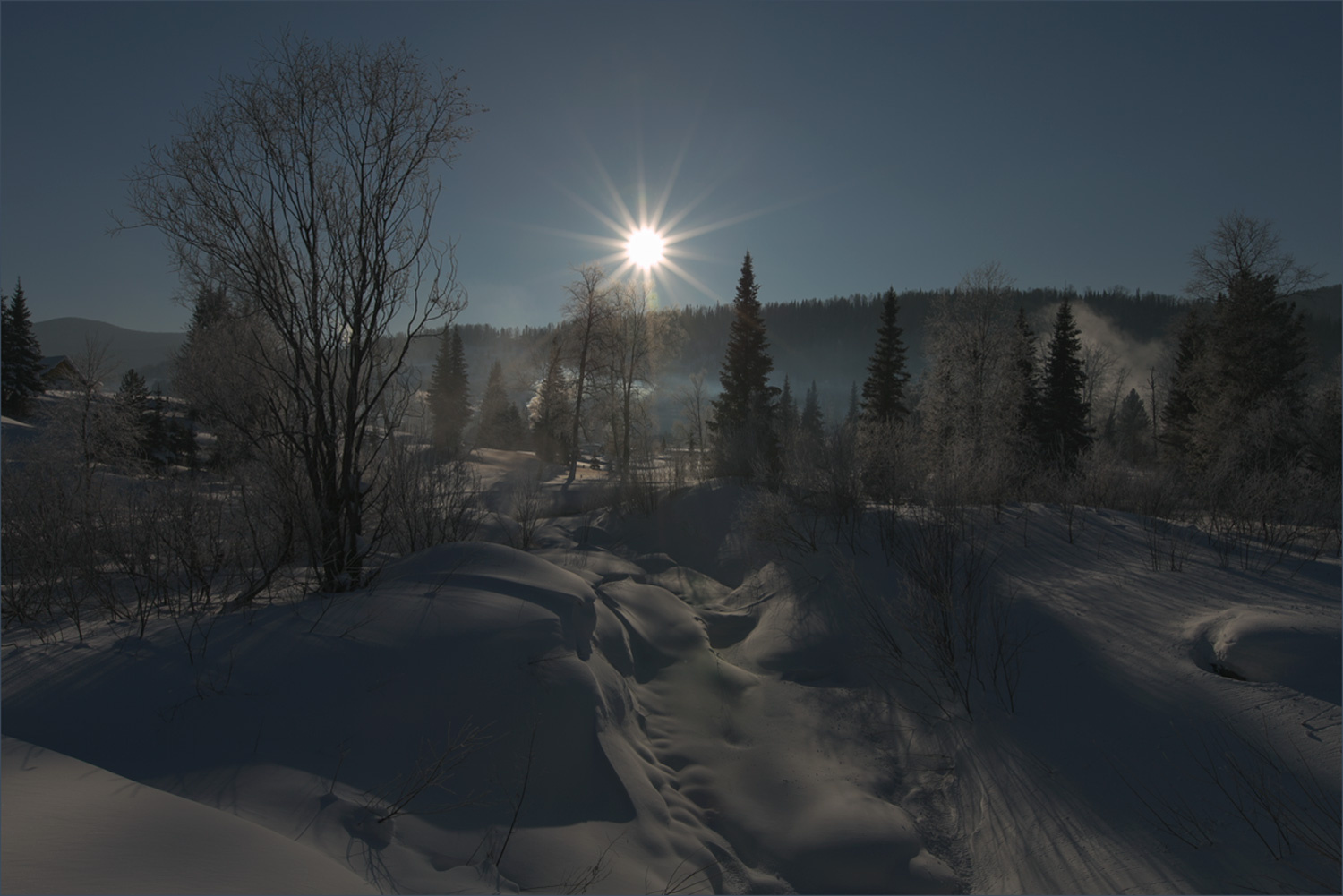 Лучами утренней звезды... Сибирь рассвет красивые места много снега пейзаж тепло душевно утернняя звезда