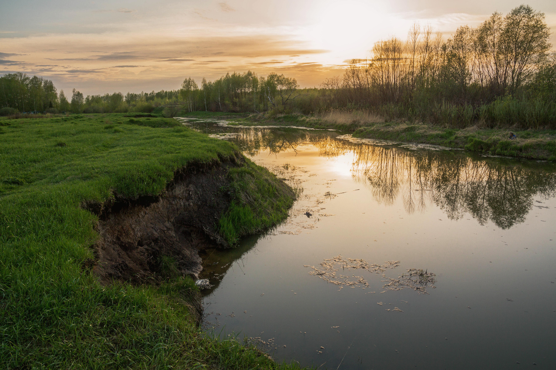 *** природа пейзаж вечер закат весна протока казанка татарстан