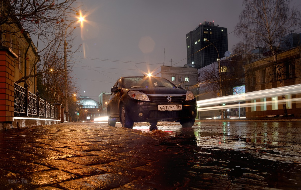 Рабочее утро_3 утро октябрь город Новосибирск огни авто