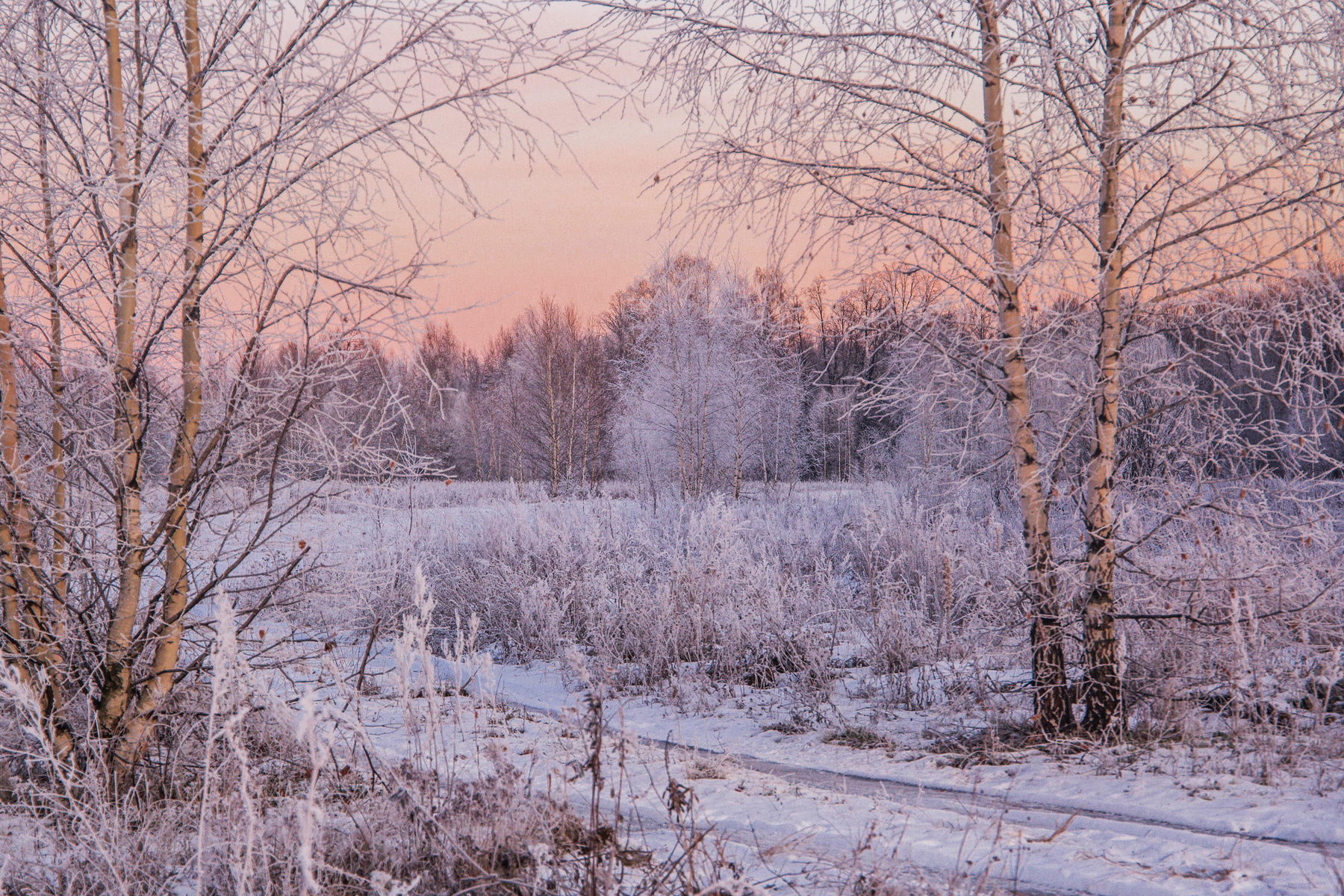 *** природа пейзаж зима вечер татарстан новопольский