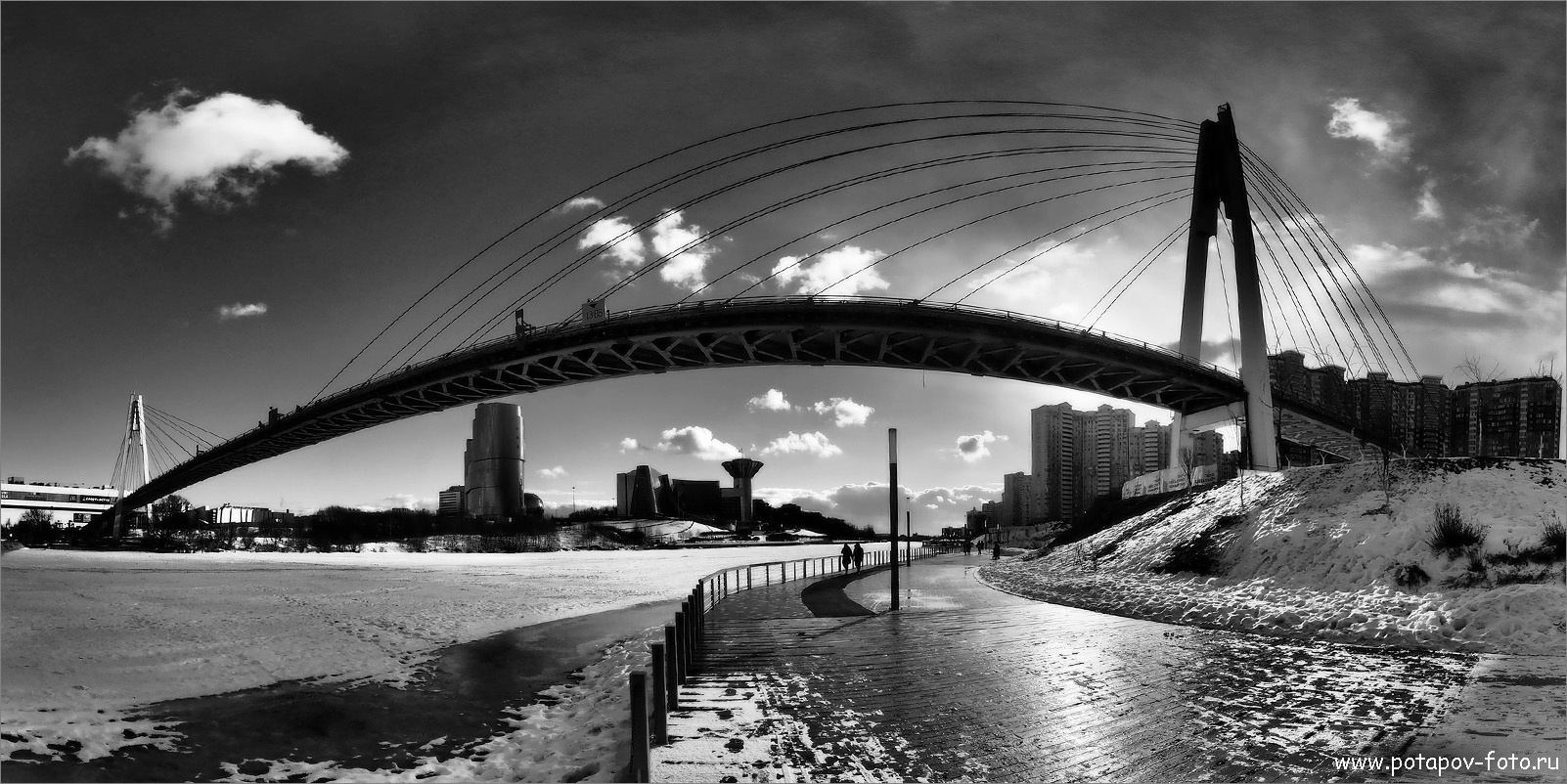 Павшинский мост мост павшинская пойма красногорск вантовыймост река пешеходный панорама
