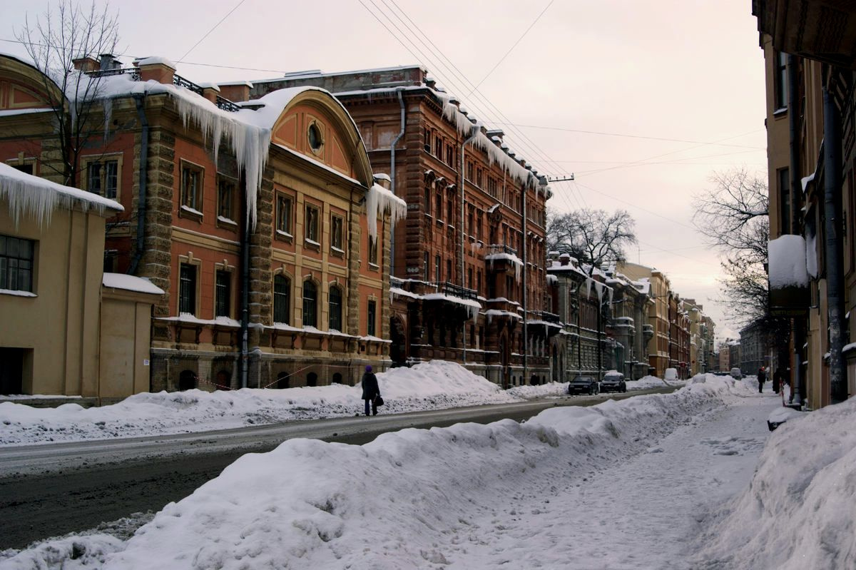 Замороженный Питер Санкт-Петербург зима Английский проспект