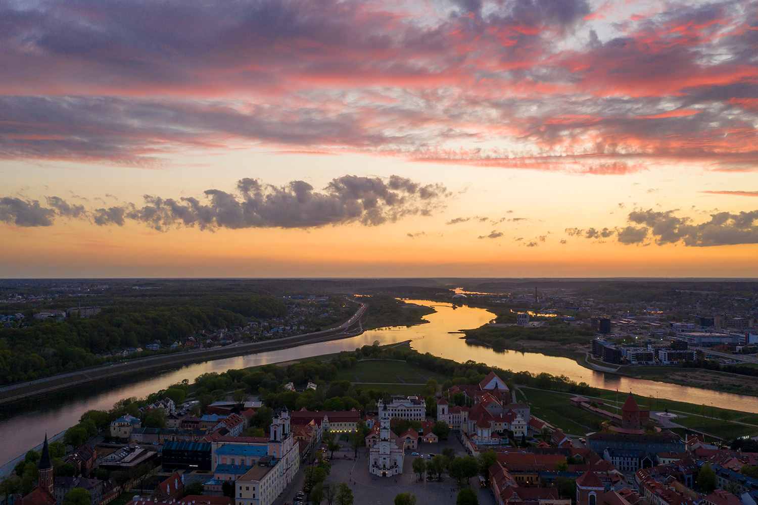 Sunset Sunset Kaunas drone dji mavic pro