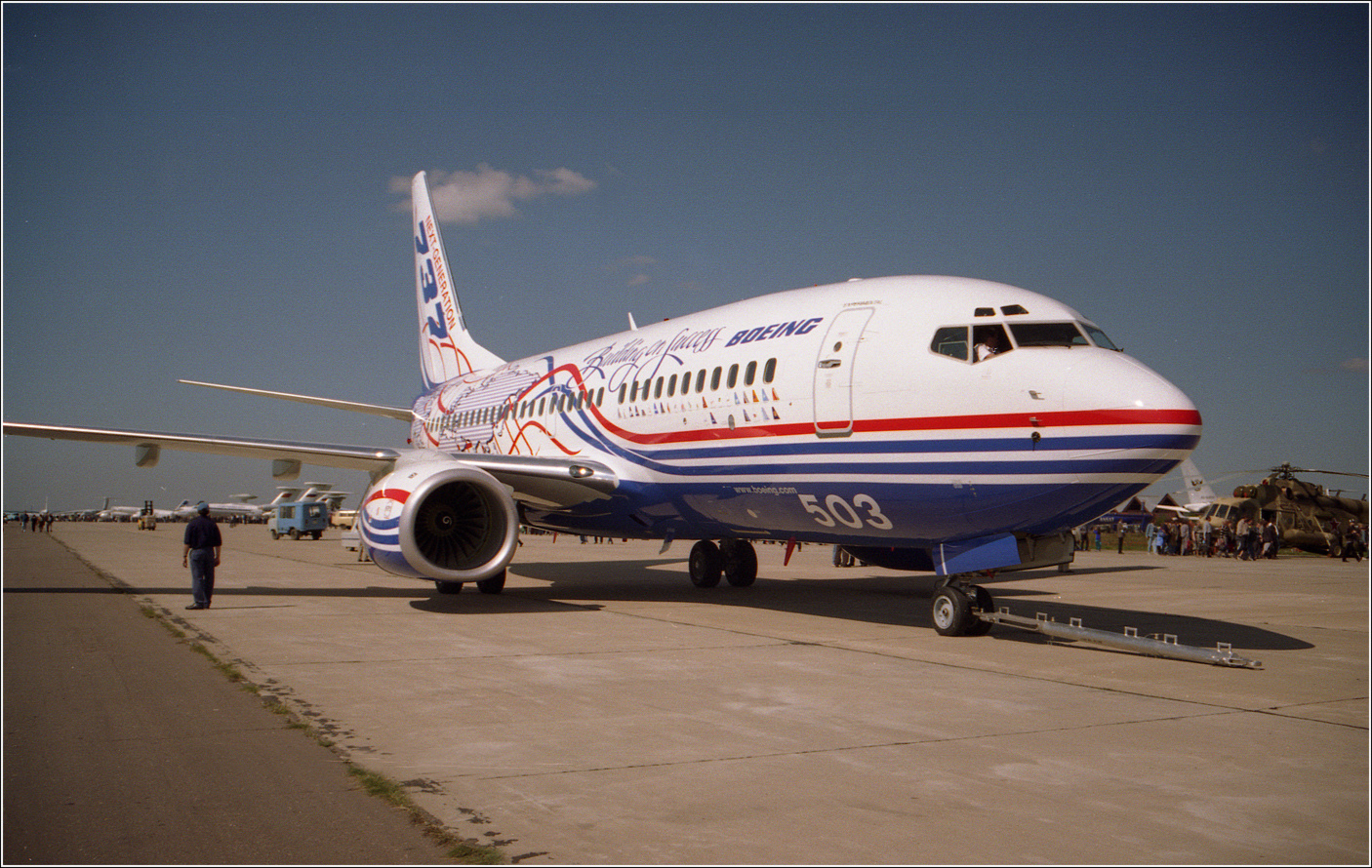 Боинг-737 Боинг-737 1998 август Жуковский авиация самолет стоянка