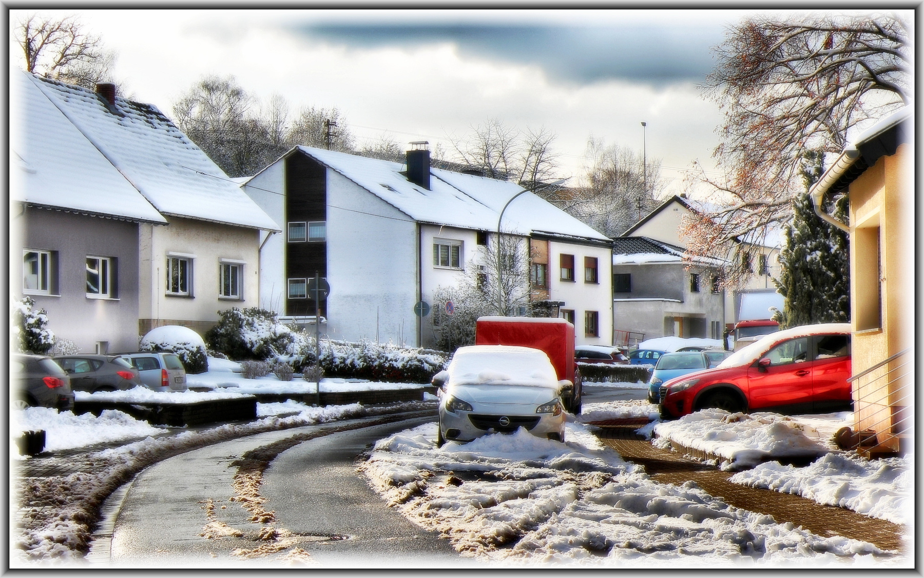 Накрыло Германия село зима
