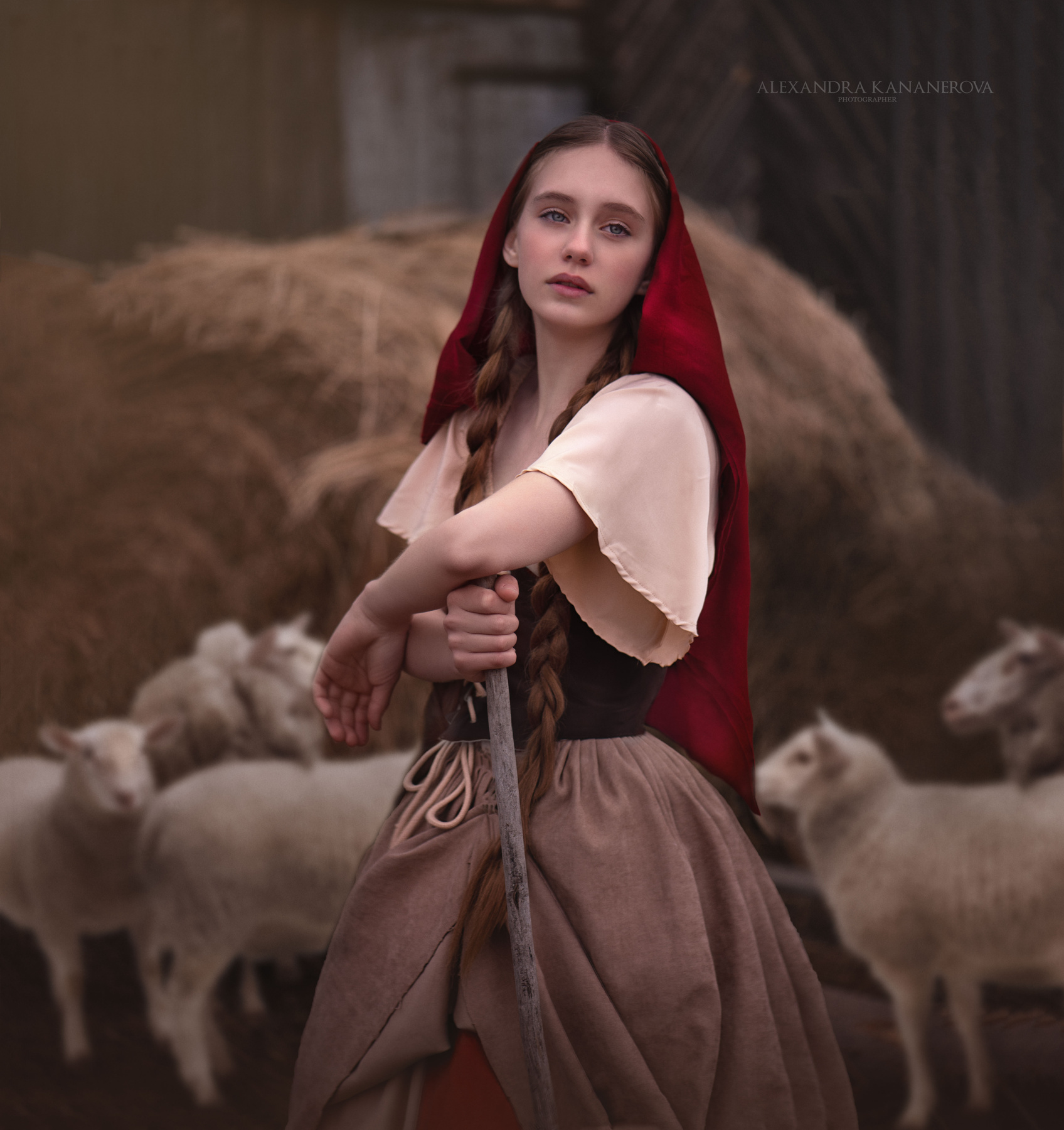 Пастушка Пастушка крестьянка портрет художественная фотография