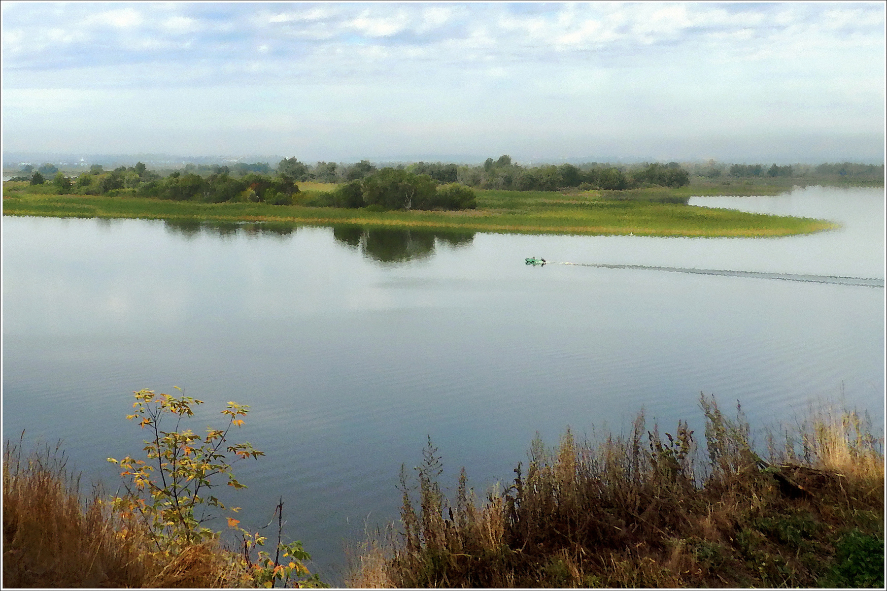 *Речной пейзаж* фотография осень река Светлана Мамакина Фото.Сайт пейзаж Свияжск