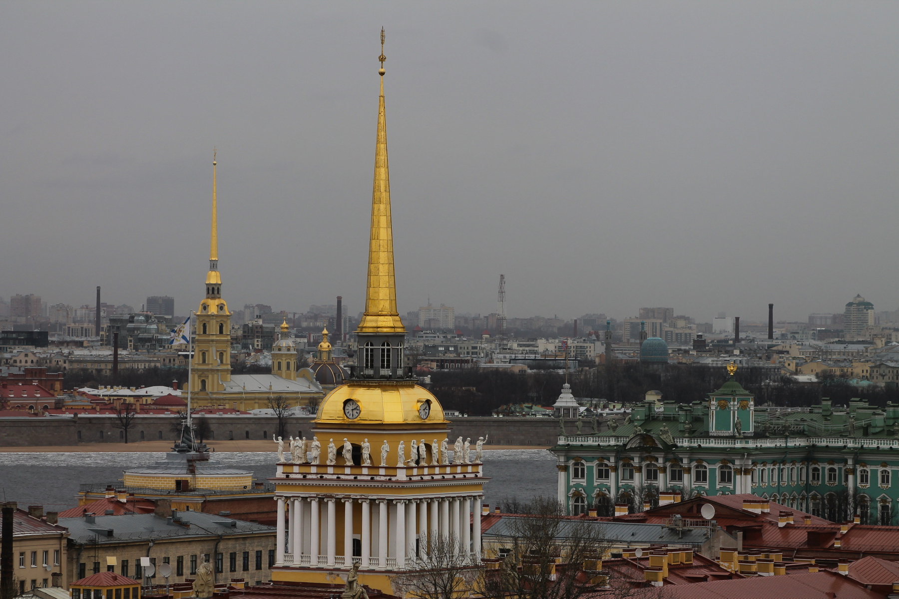 Вид на Санкт-Петербург с колоннады Исаакиевского Собора Санкт-Петербург