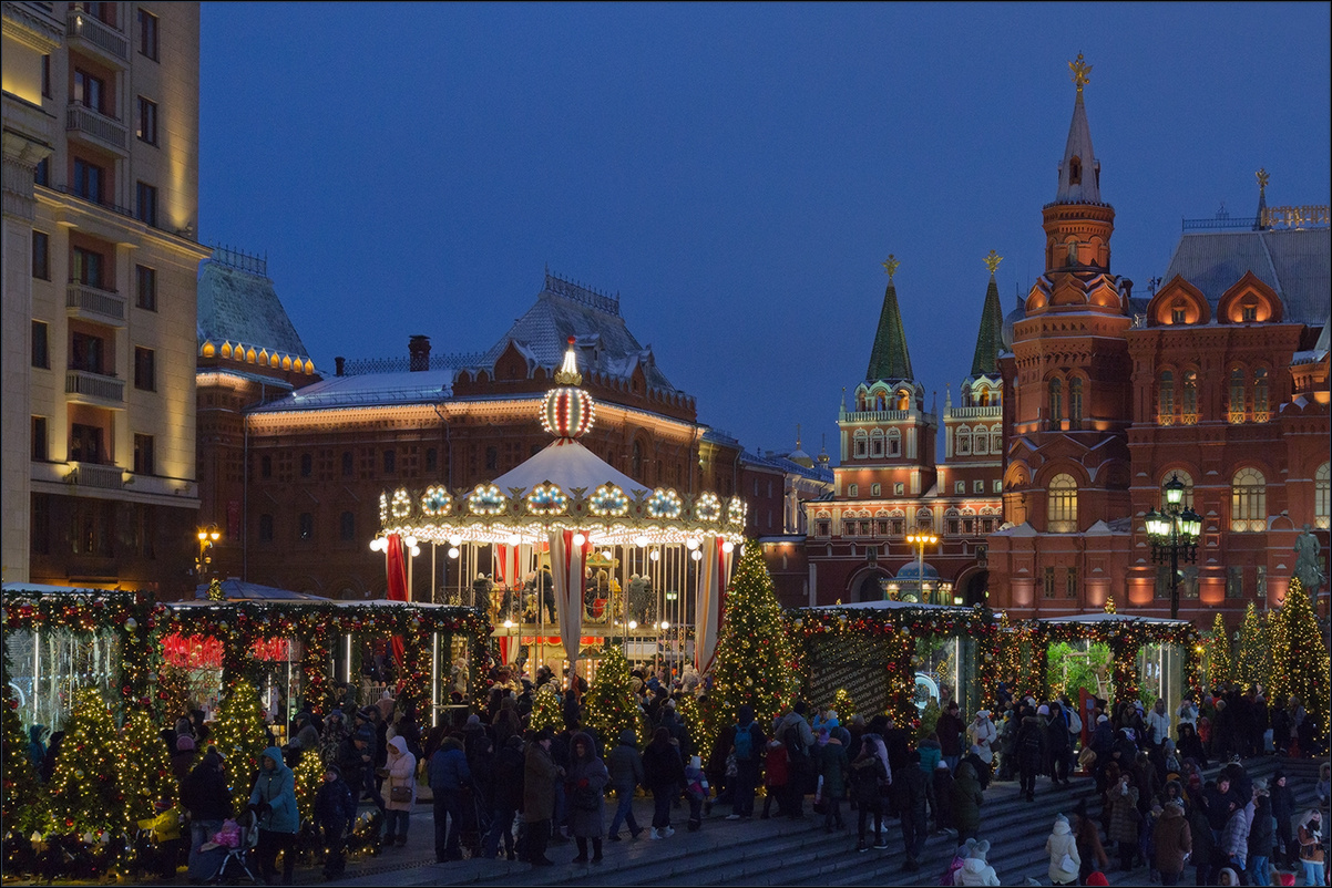 Москва новогодняя (14) Новый год Рождество Москва город