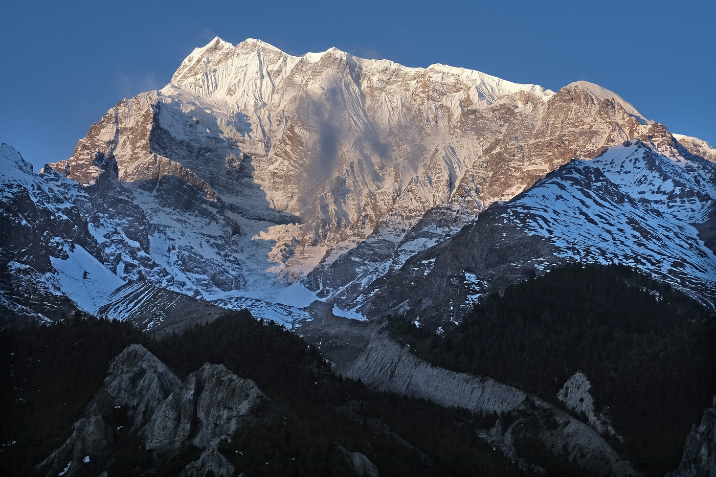 Утренняя Непал Гималаи горы трек Аннапурна