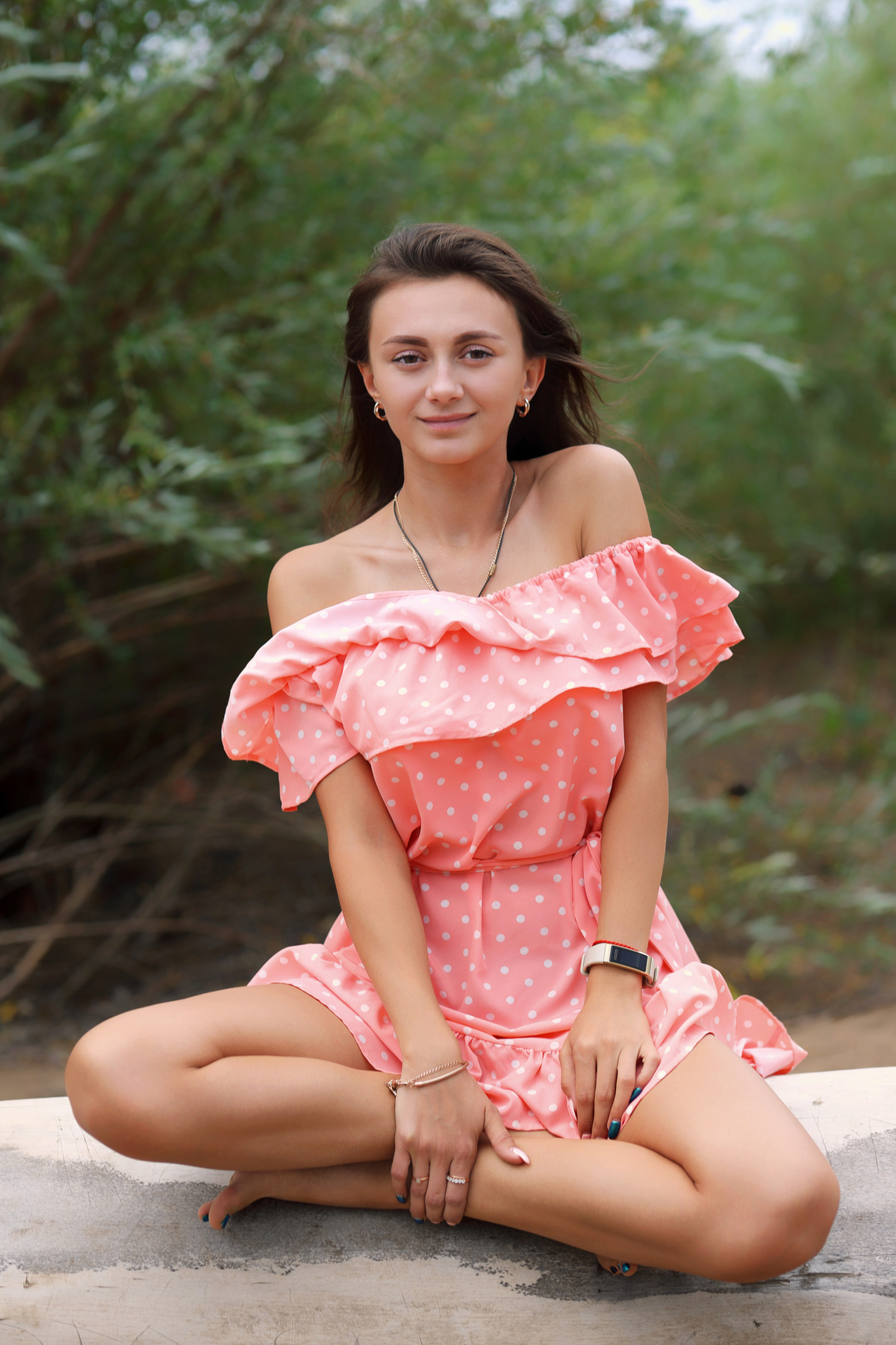 Наташа портрет девушка модель лето платье улыбка день