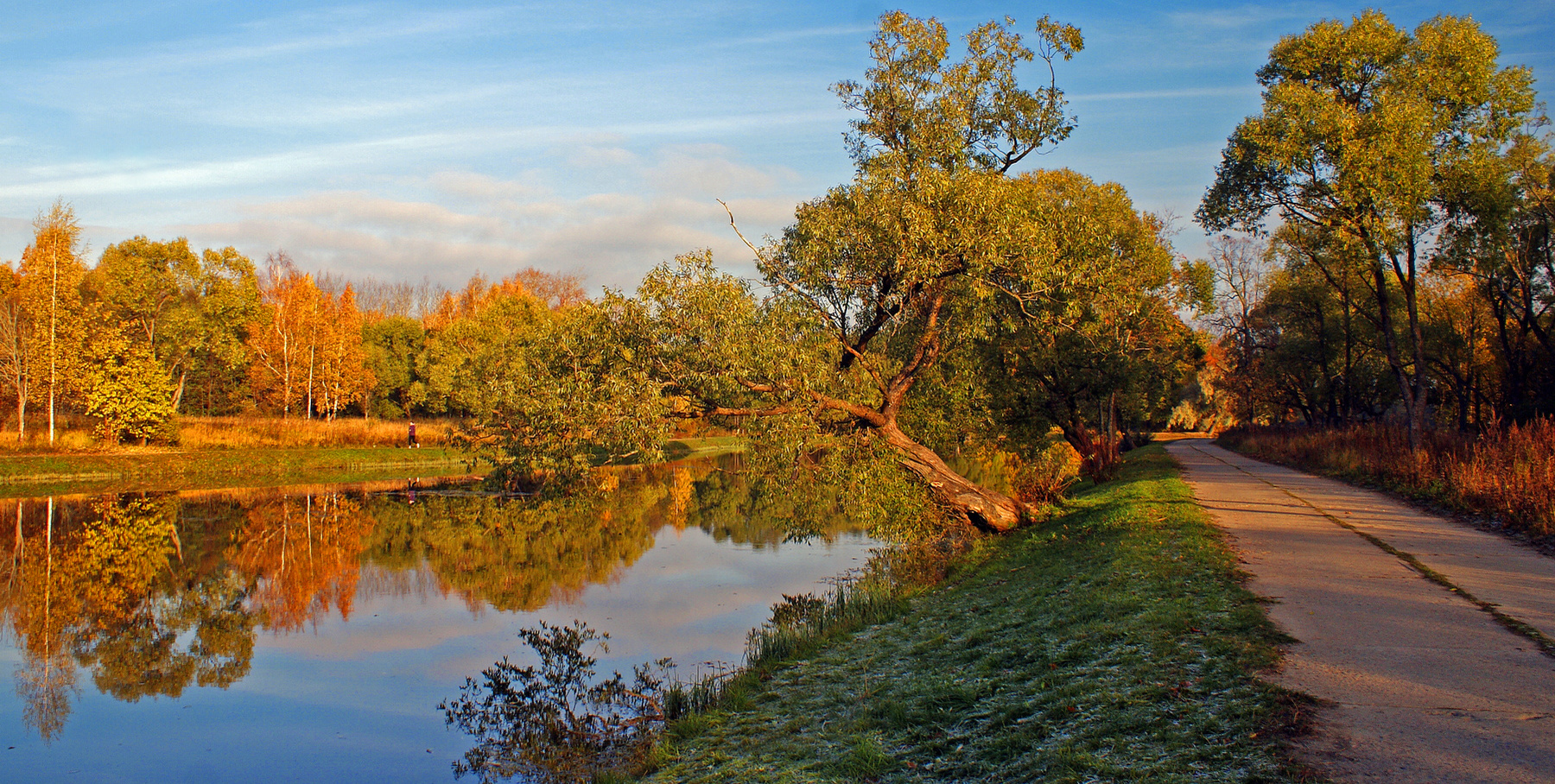 Запасной  Никольский пруд 17 октября 2015 осень парк петергоф петродворец пруд