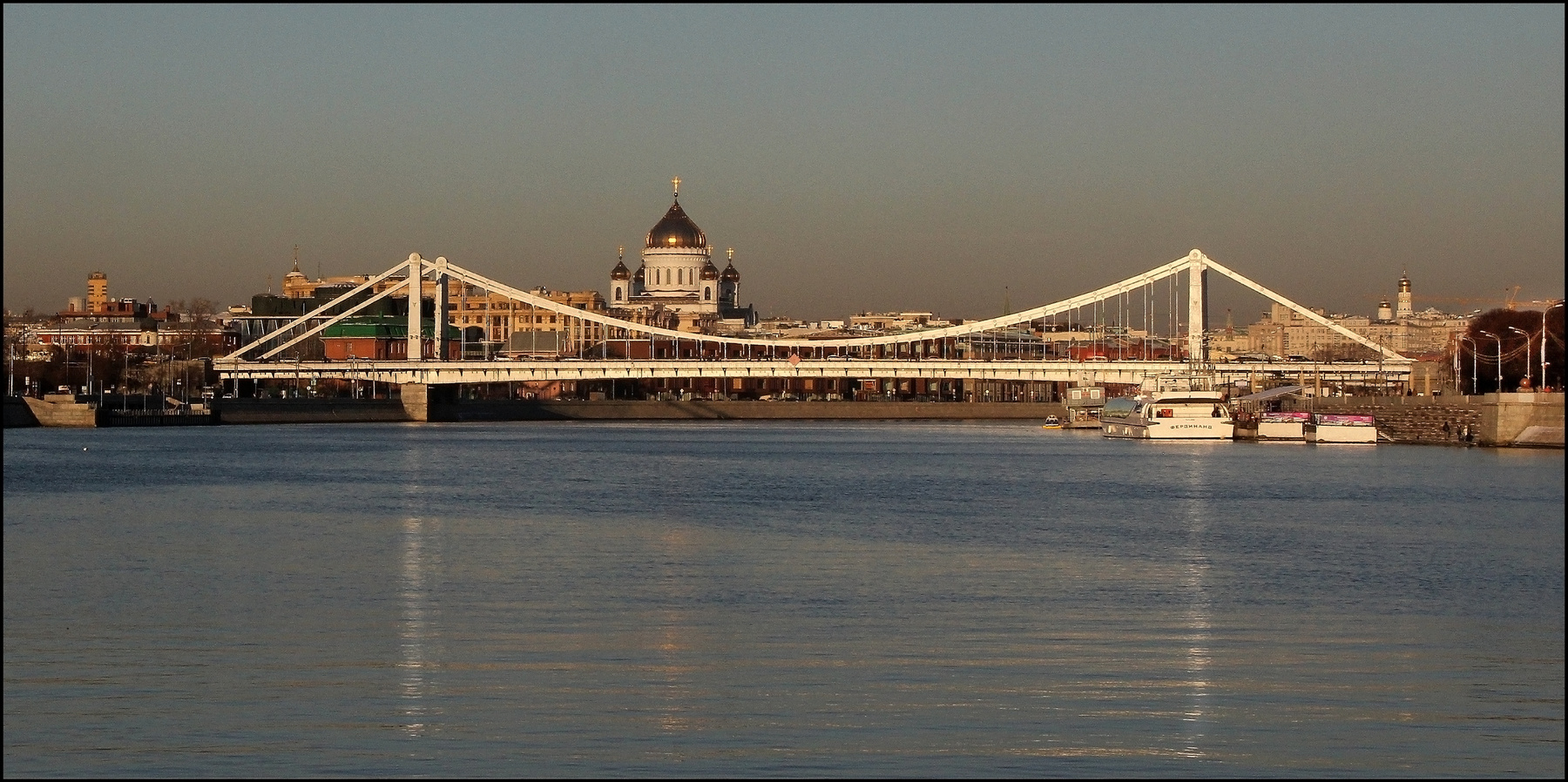 Крымский мост Москва Москва-река Крымский мост Храм Христа Спасителя история
