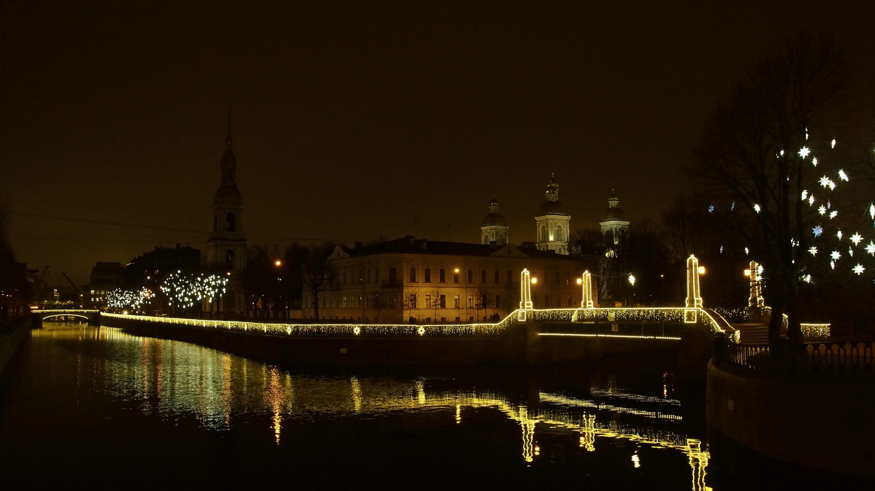 Предрождественская зарисовка Санкт-Петербург вечер зима Крюков канал Никольский Морской собор
