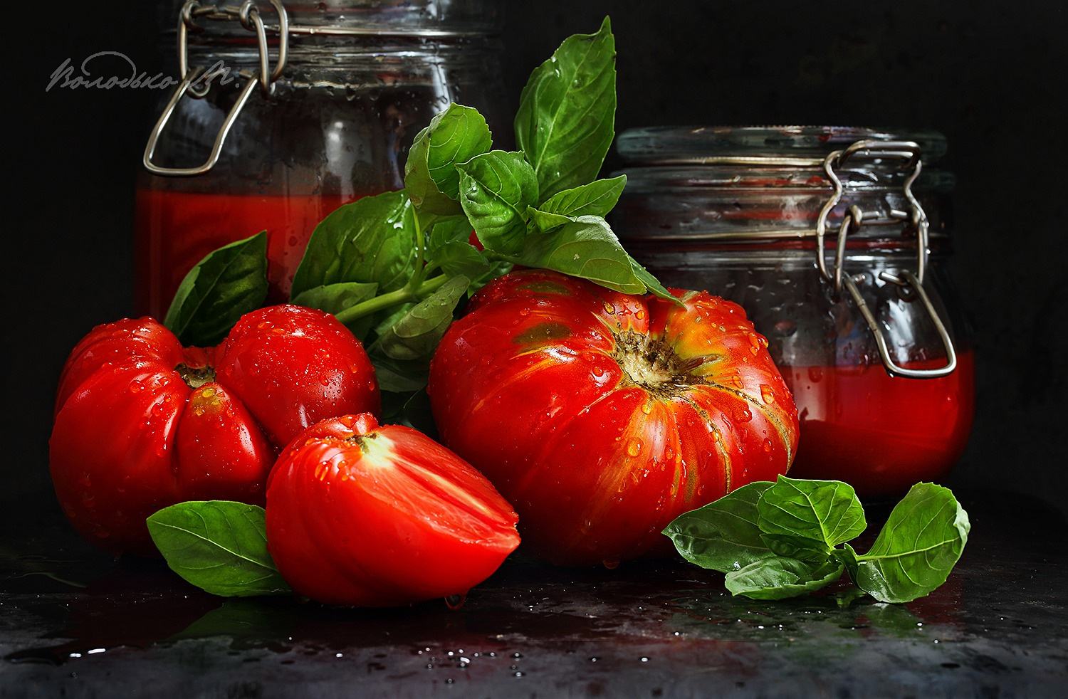 Помидоры помидор томат овощ базилик