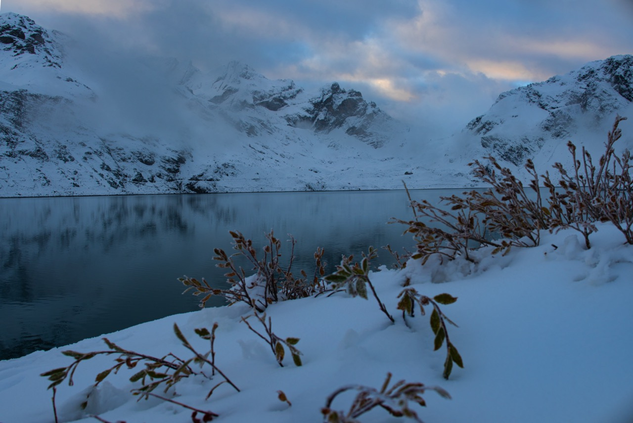 Озеро в горах озеро цветы зима горы пейзаж туман вода природа утро рассвет