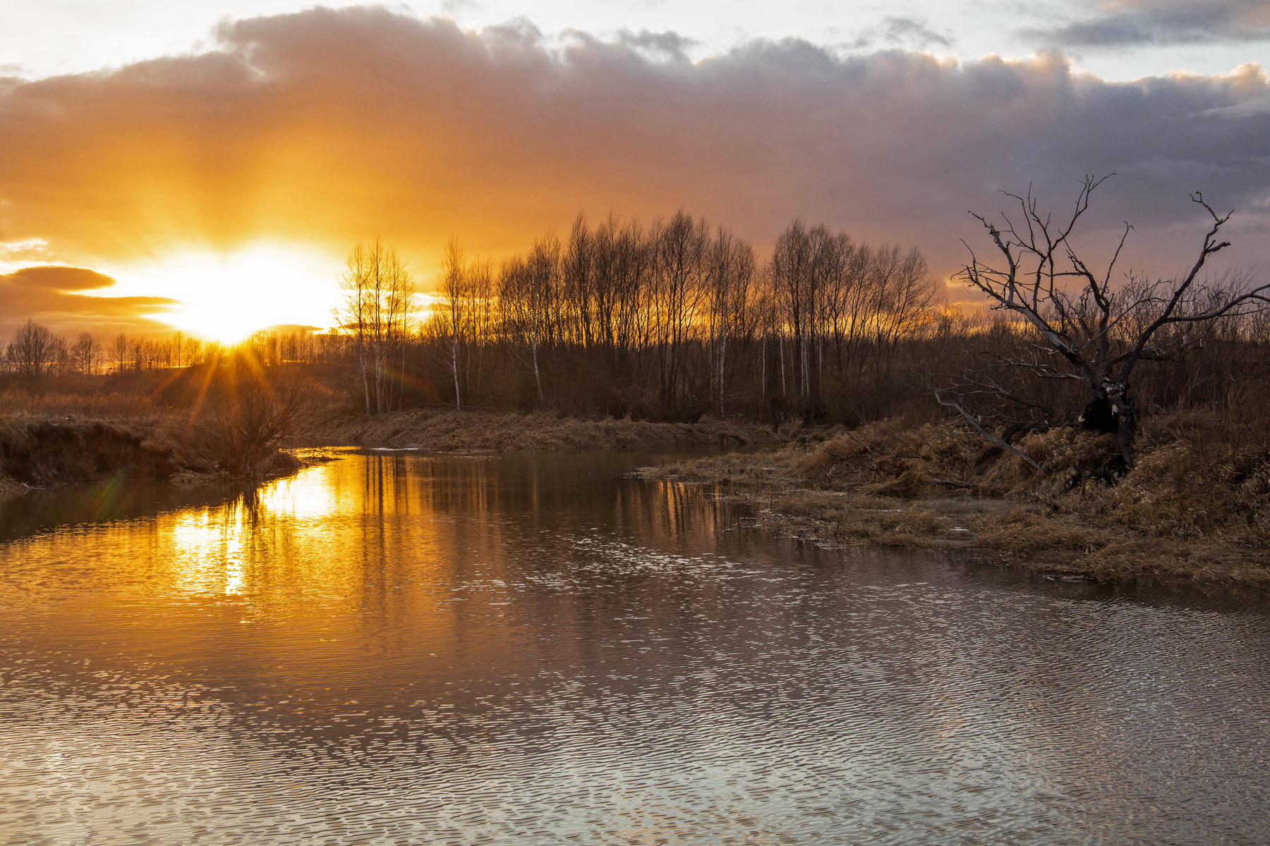*** природа пейзаж весна вечер закат татарстан протока река казанка