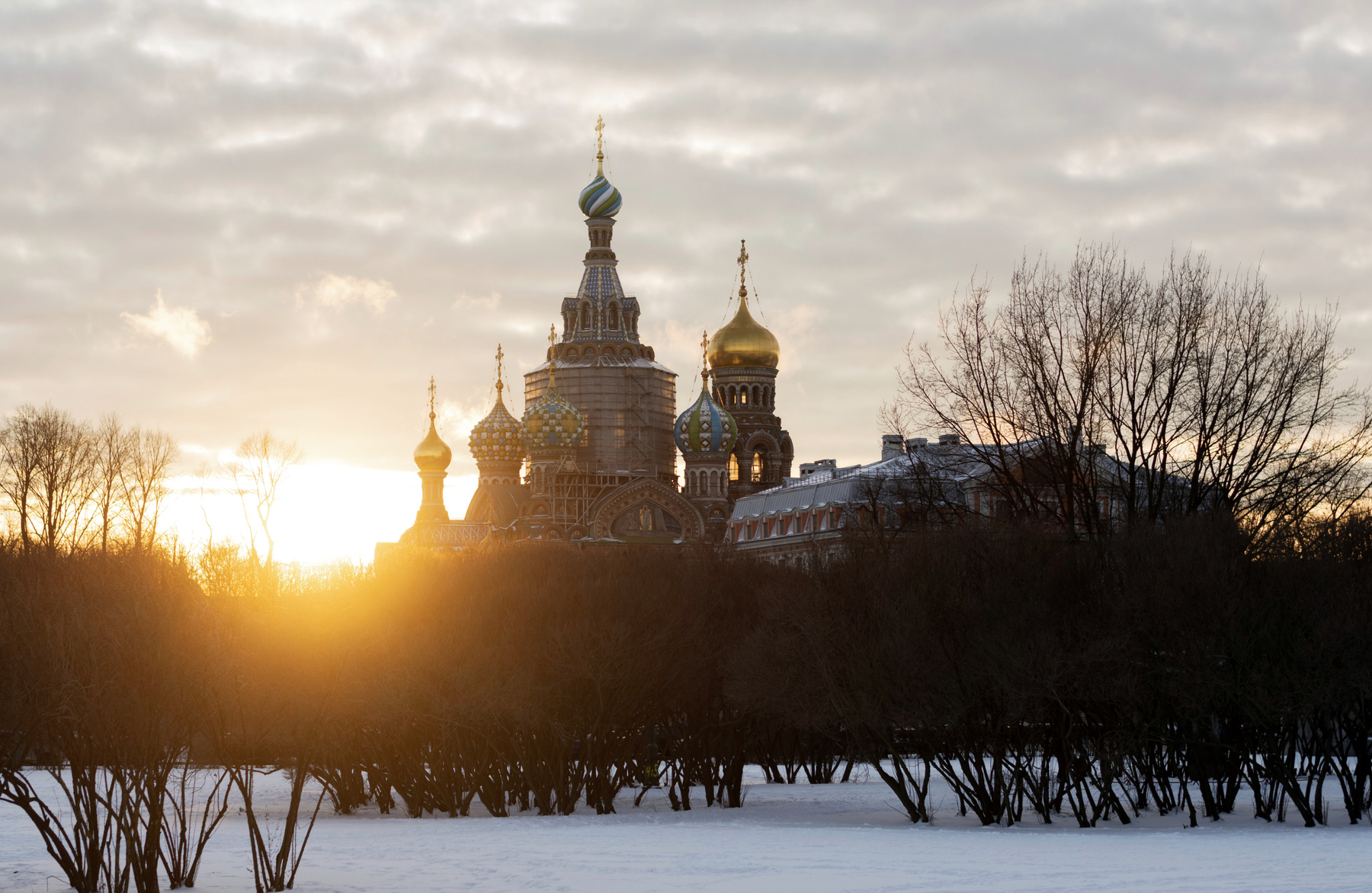 Спас на Крови архитектура город собор день Санкт-Петербург Россия зима солнце небо