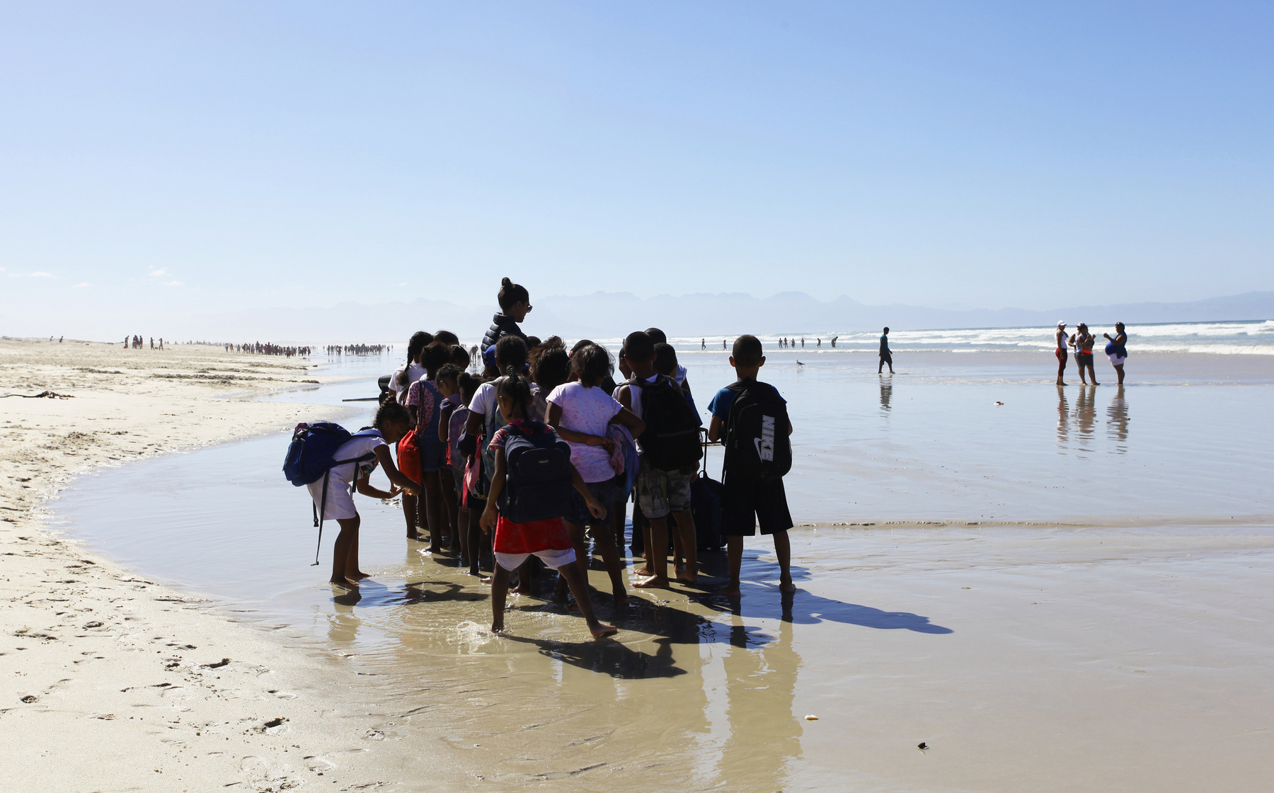Урок природоведения в Кейптауне ЮАР Кейптаун Атлантический океан природоведение