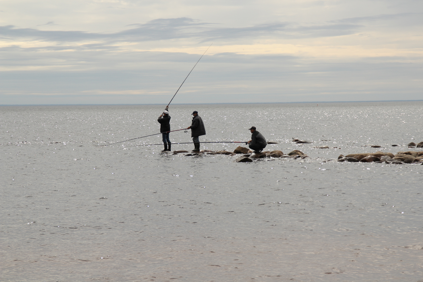 Рыбаки на Финском заливе. финский залив море морской пейзаж летний отдых