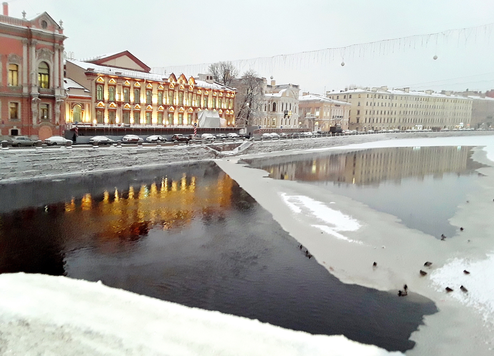 Городская зарисовка Санкт-Петербург река Фонтанка