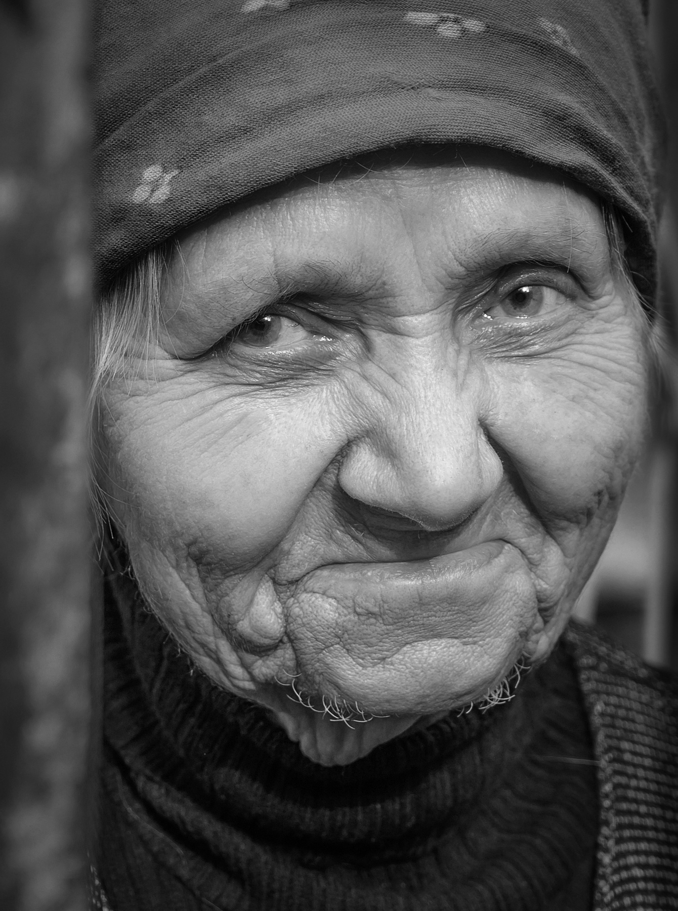 Доброта Портрет пожилая женщина монохром