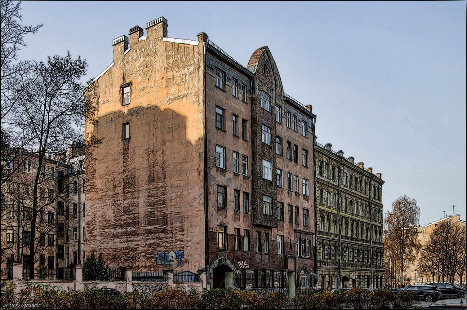 Фотография Старые дома в Петербурге. 15 линия ВО. из раздела комп.  искусство #5700910 - фото.сайт - sight.photo