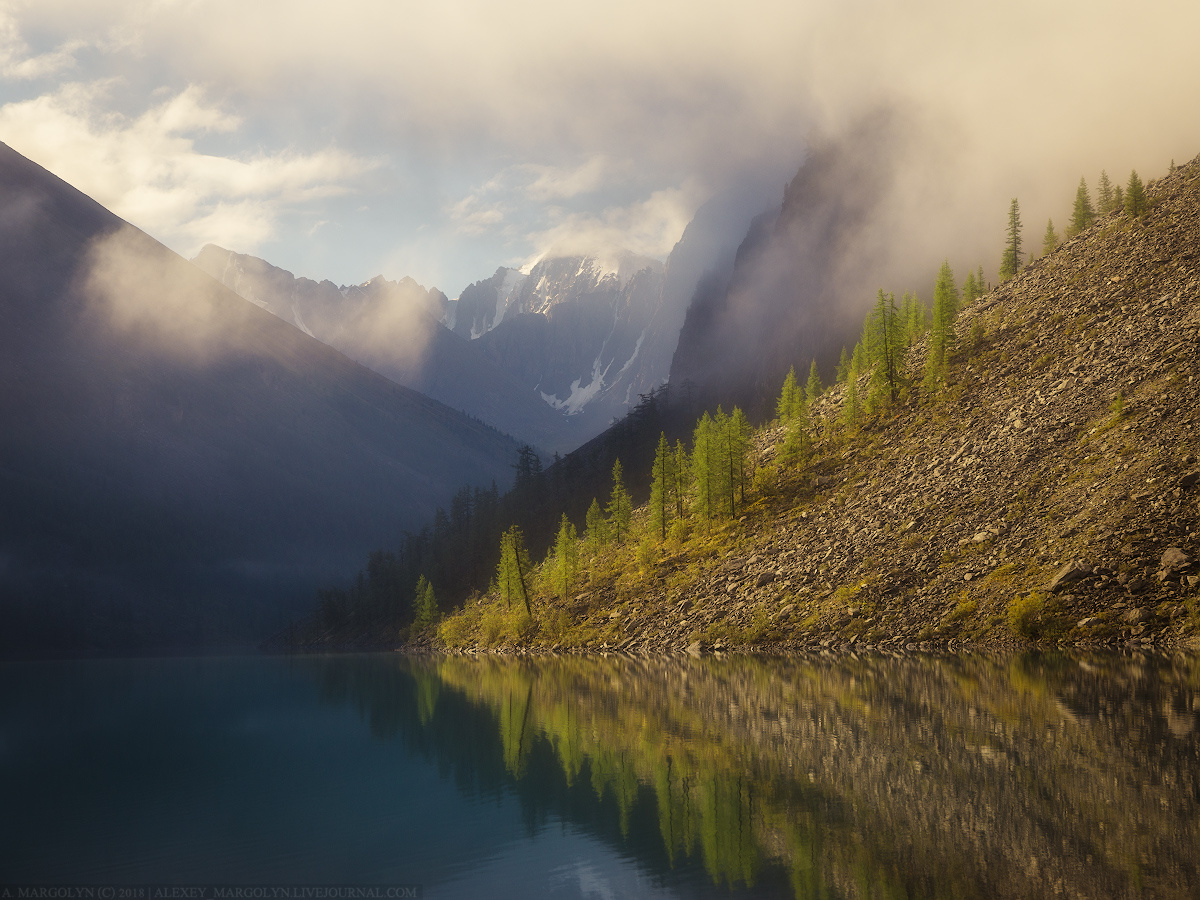 Шавлинское озеро алтай горы озеро шавлинское восход туман