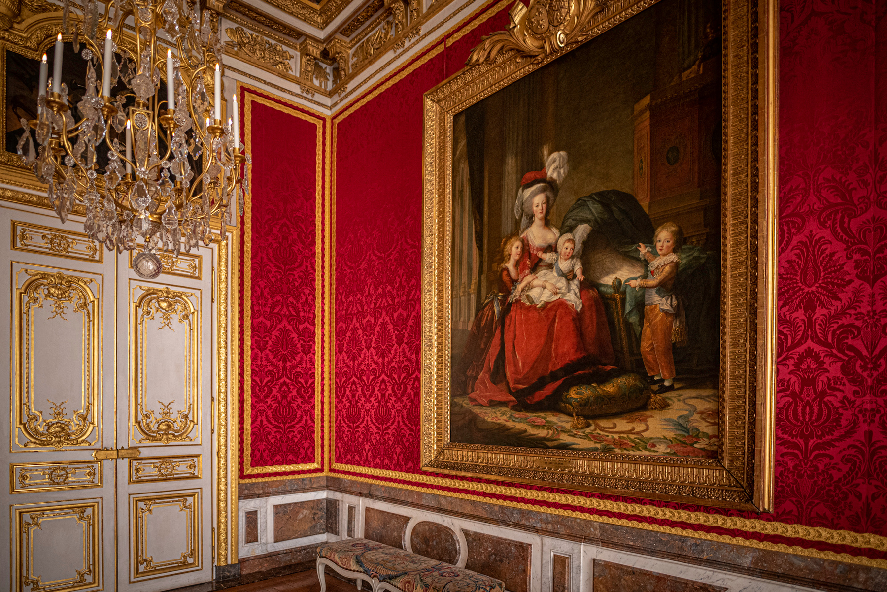В Версальском дворце Версаль Франция Мария Антуанетта