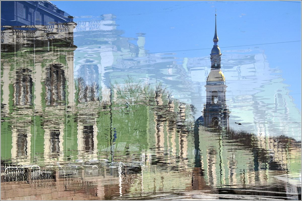 В городе весна(в) Петербург колокольня Никольского собора весна мультиэкспозиция