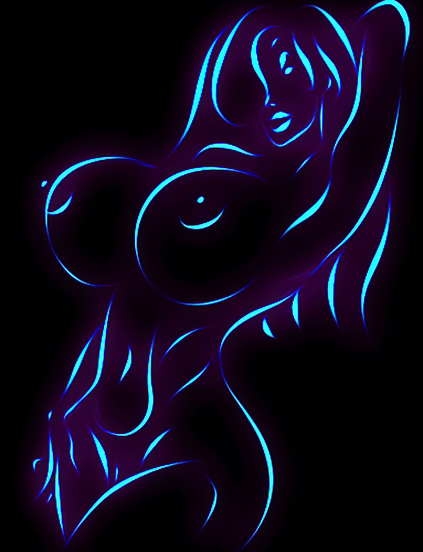 The contour silhouette of a young girl. breast erotic glamour ideal naked nude perfect perfection illustration drawing art digital sensual skin vogue elegance gorgeous lady sexy body curly female model posing pretty adult attractive beauty black fashion woman young artistic babe bare charming d