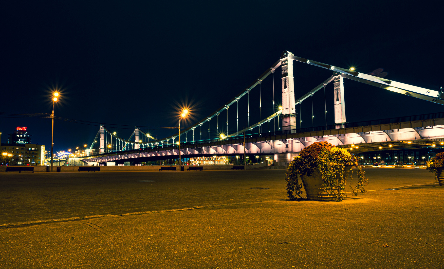 Москва Крымский мост Москва ночь