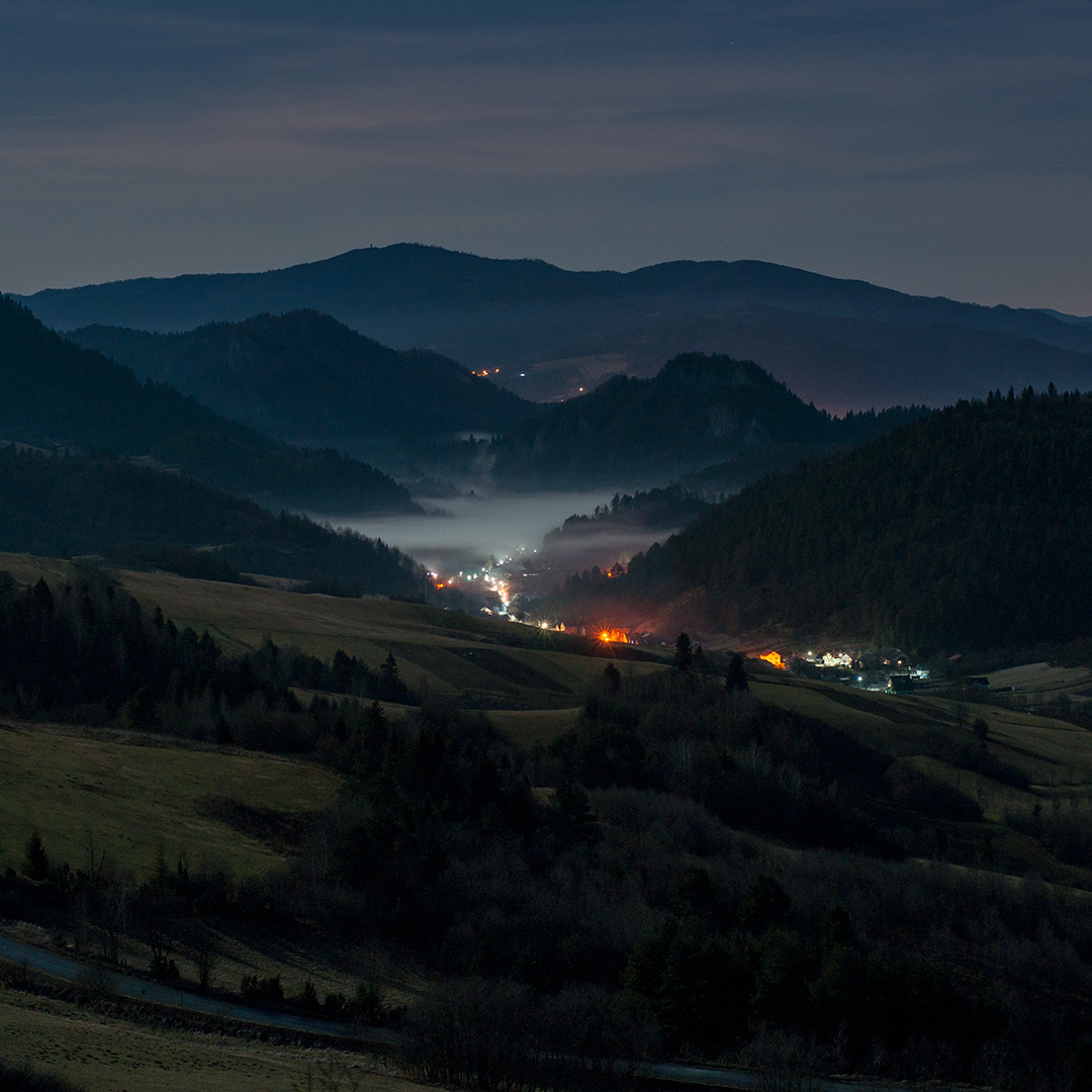 Tatra mountains in moonlight 