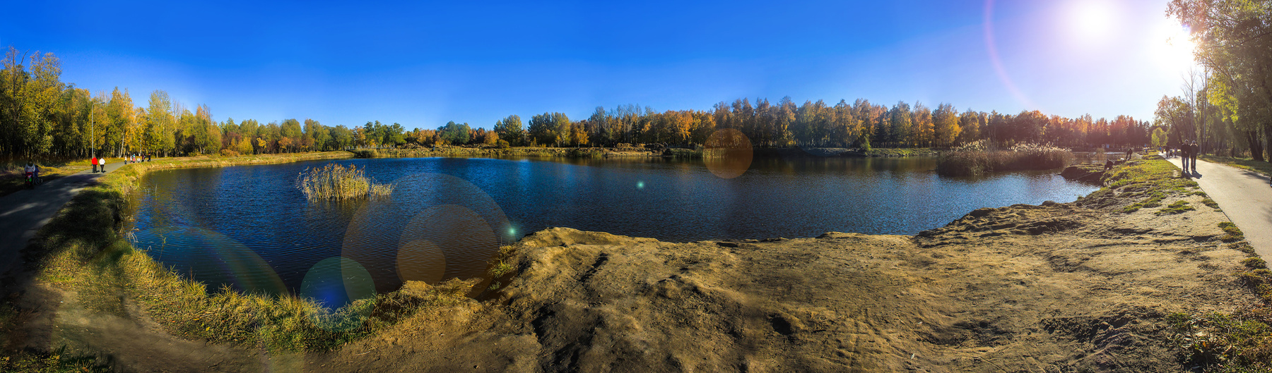 серия осенних панорам осенЬ.природа вода красота золотая осень