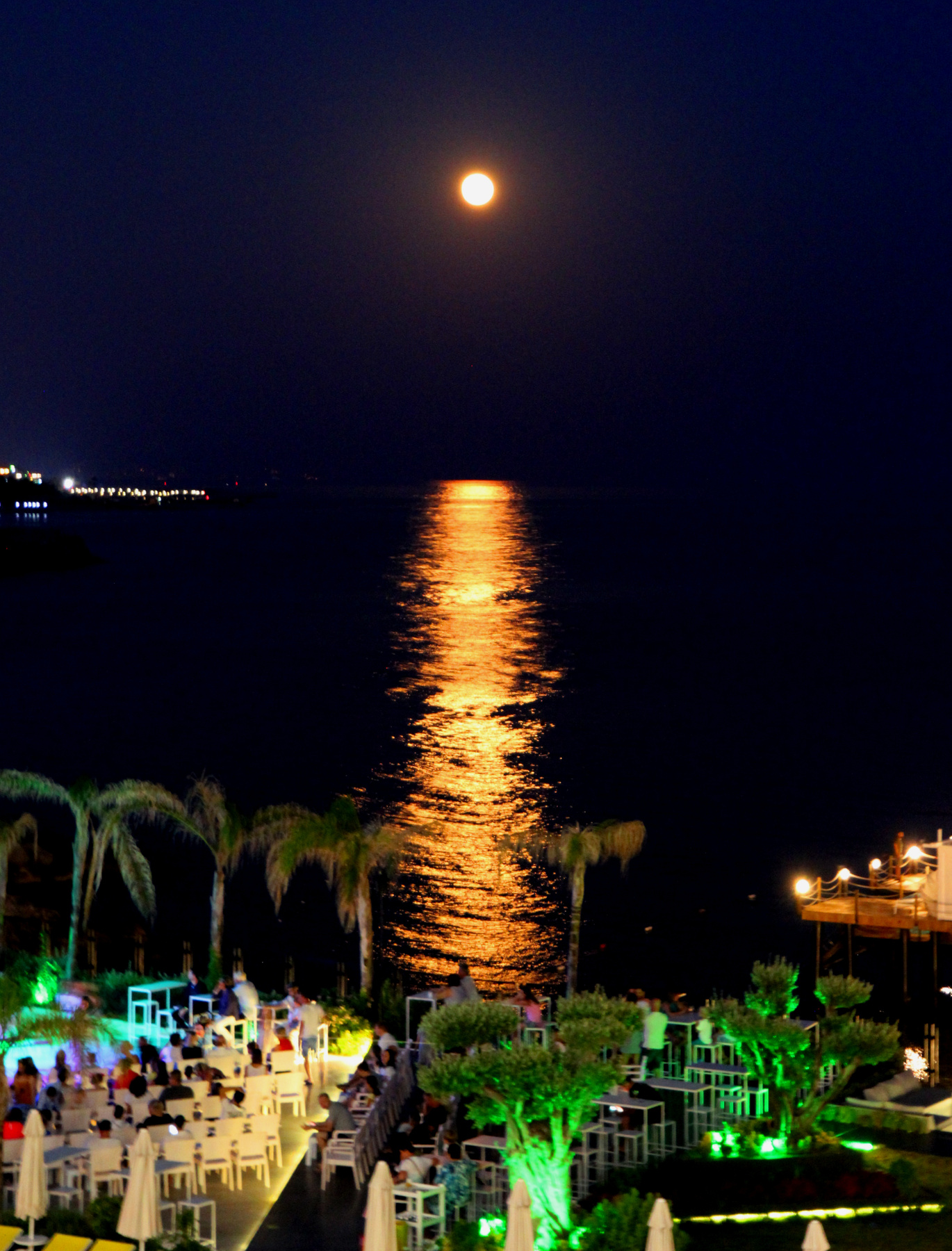 лунная дорожка турция вечер отдых путешествия луна дорожка море