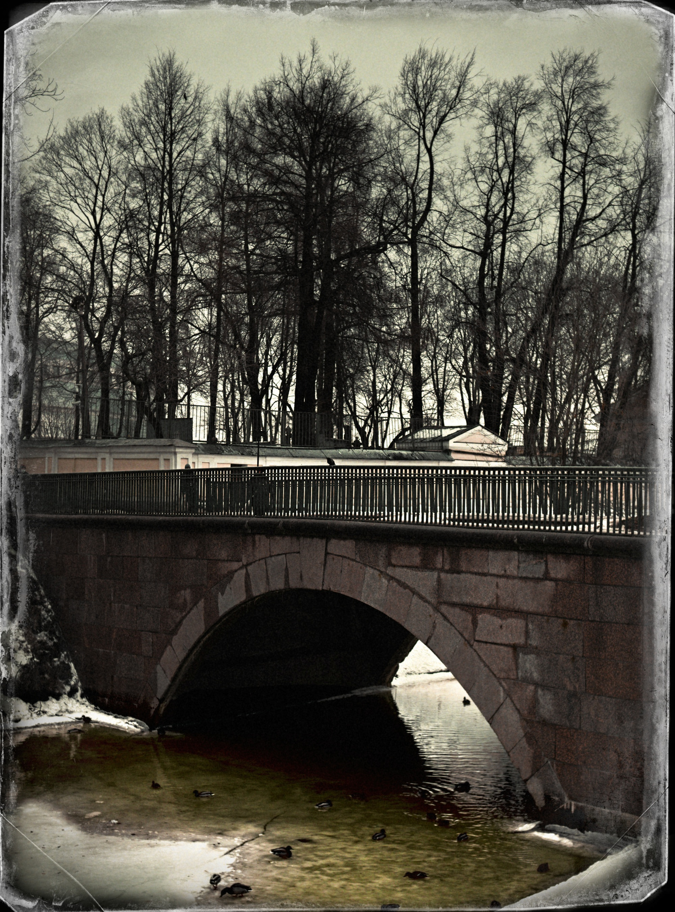 Лавра в конце зимы (2) мост река