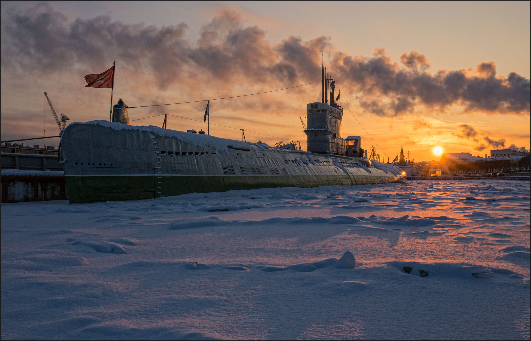 *** Санкт-Петербург зима корабли