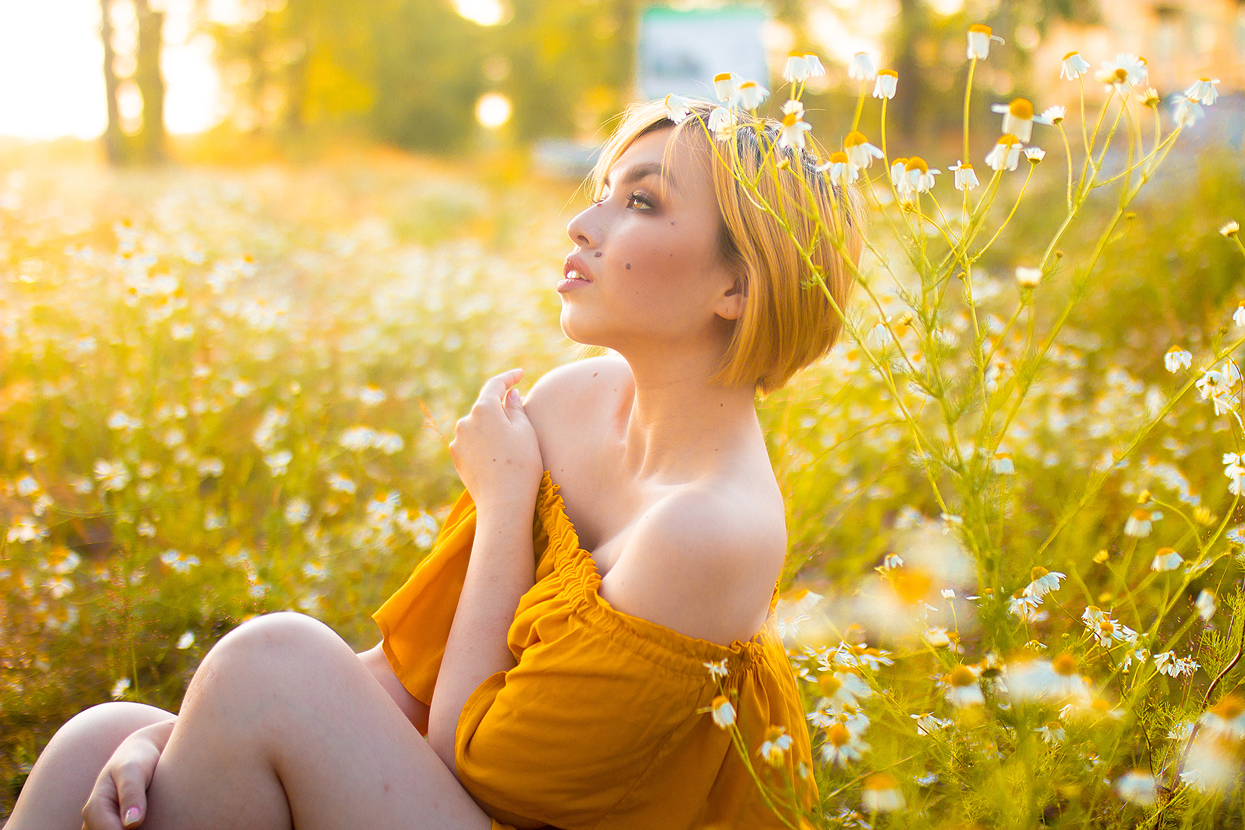Саша портрет девушка лето цветы