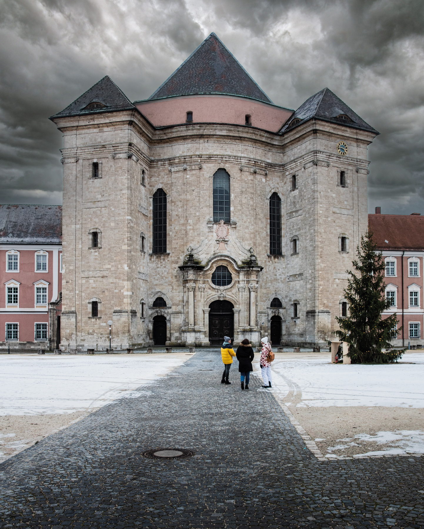 Монастырь Wiblingen зима церковь архитектура