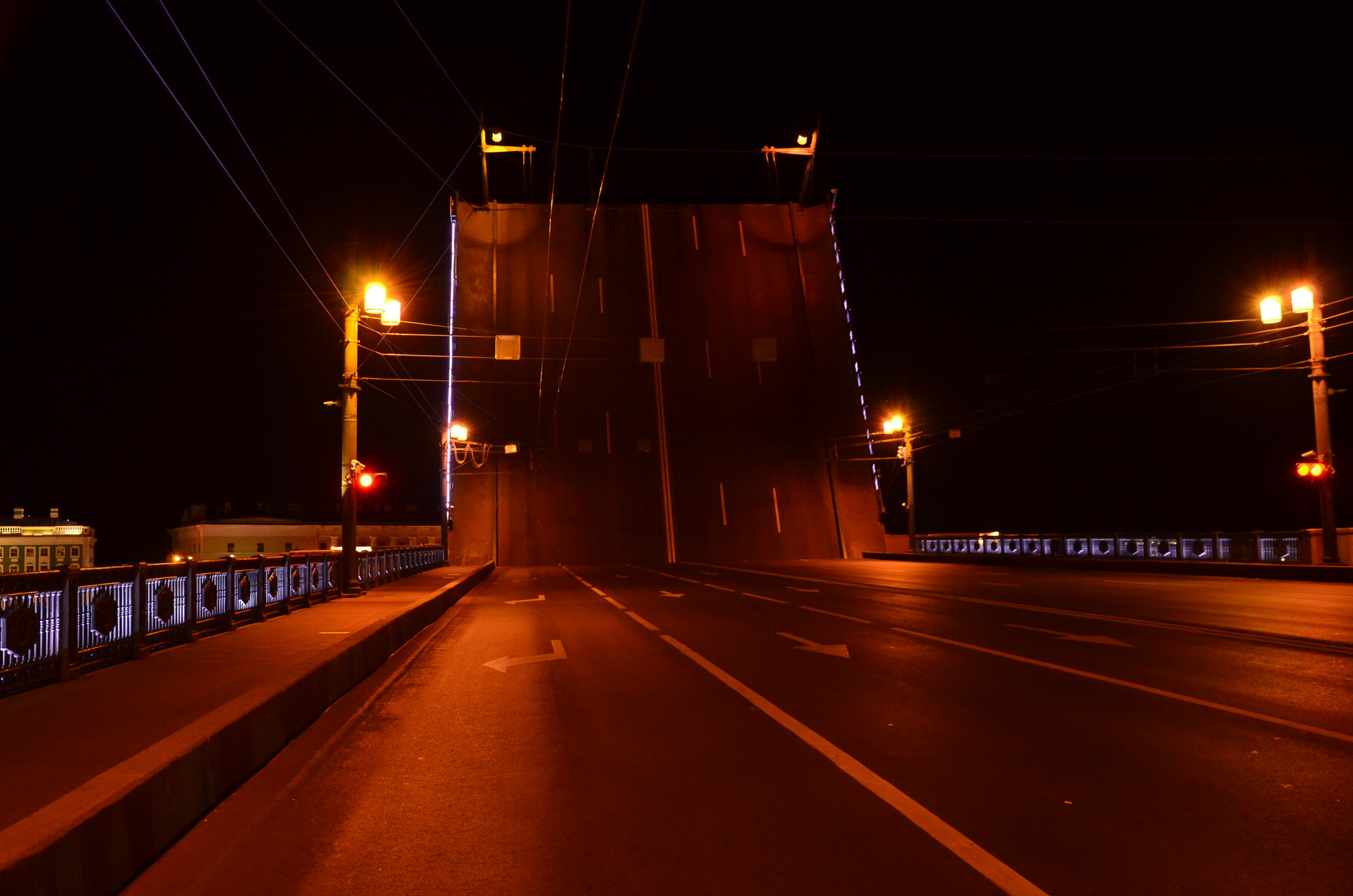 Спокойной ночи! Мост разводной мост фонари спокойной ночи спать закрыто