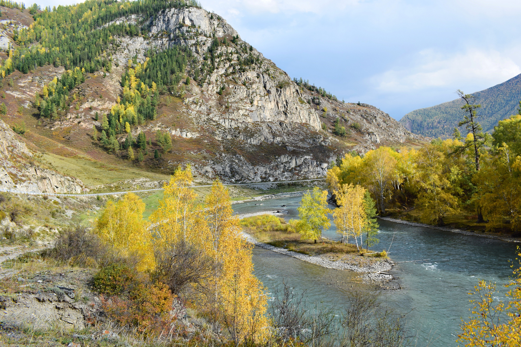 Осень на Чуе Горный Алтай пейзаж реки Чуя nataly-teplyakov