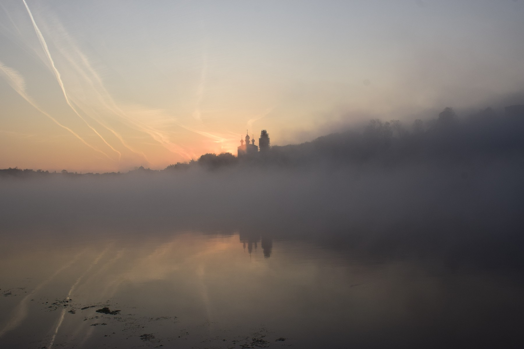 Туманное утро в Павлово на Оке. утро туман река ока павлово-на-оке павлово нижегородской