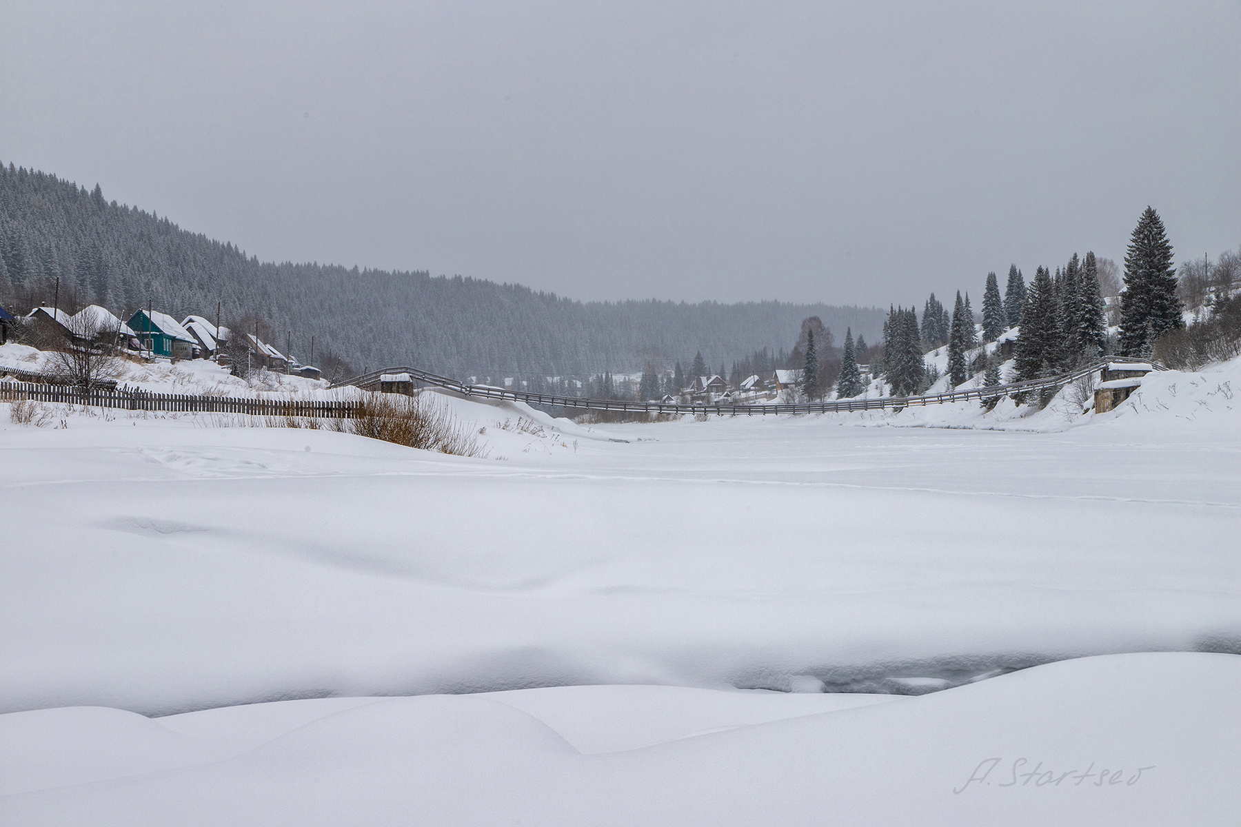 Река Койва Урал туризм снег река природа поселок Пермский_край пейзаж Койва зима