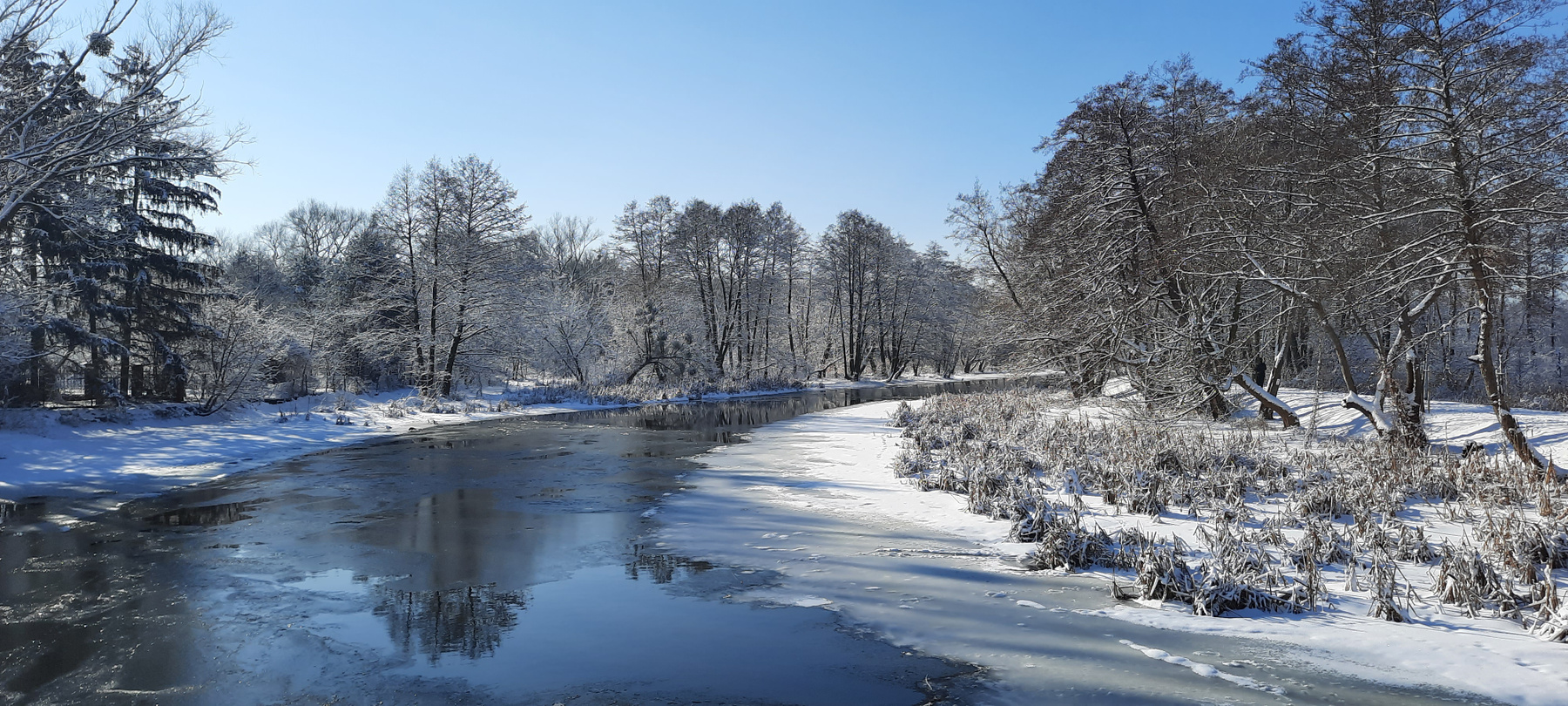 Река зимой река зима