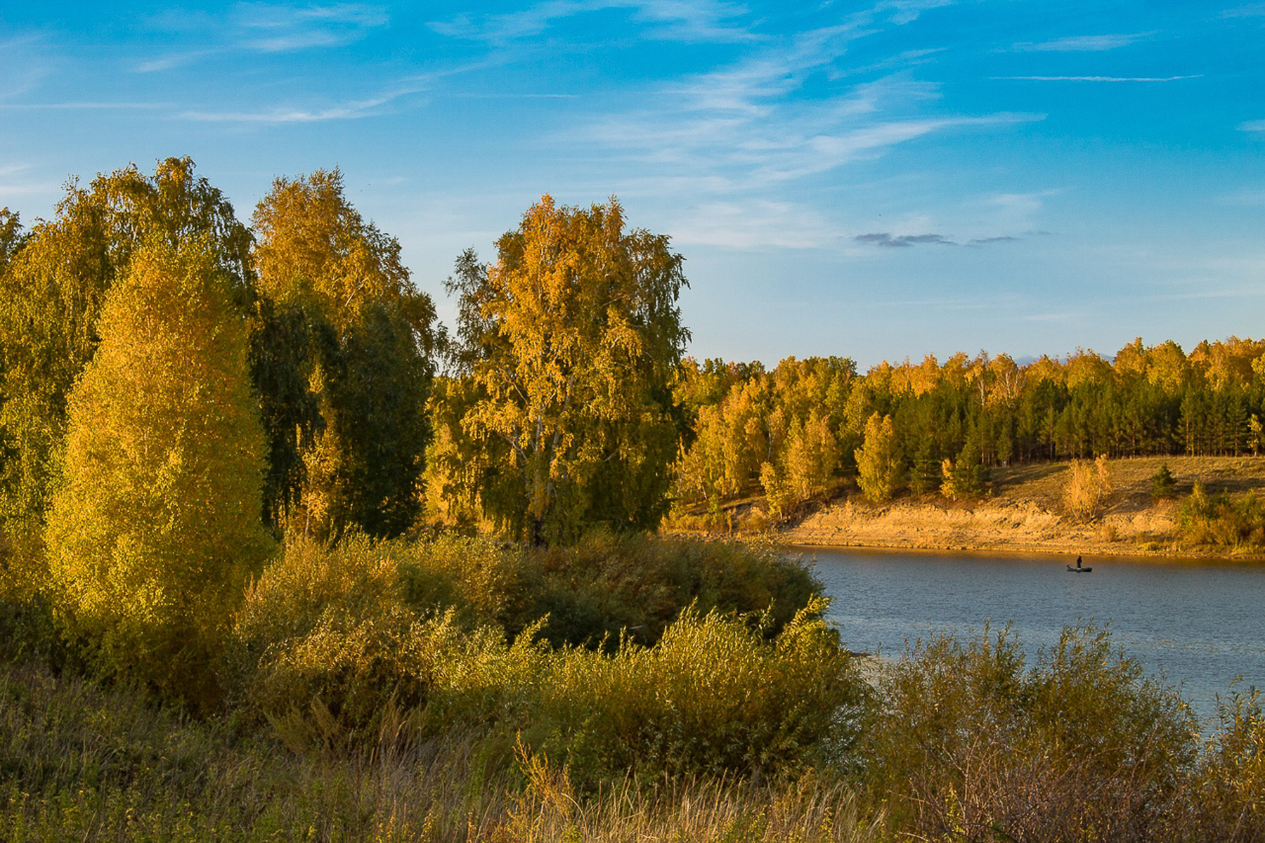 Золотая осень в Зауралье. озеро осень природа россия