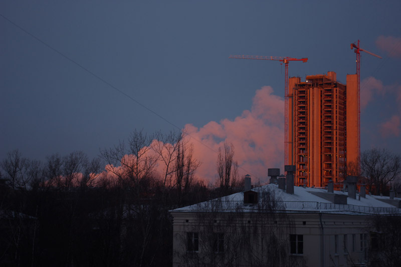 утра тебе, город дым, рассвет