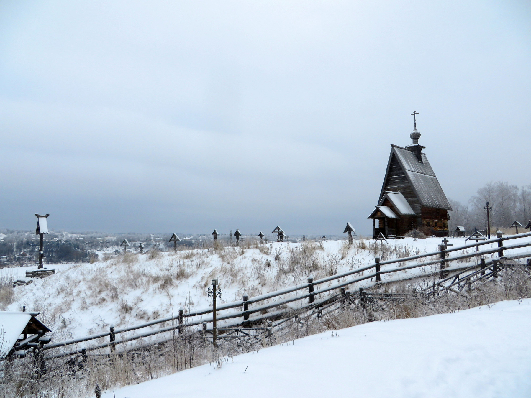 "Над вечным покоем" Плёс храм кладбище снег пейзаж зима церковь покой Левитан вечность тишина