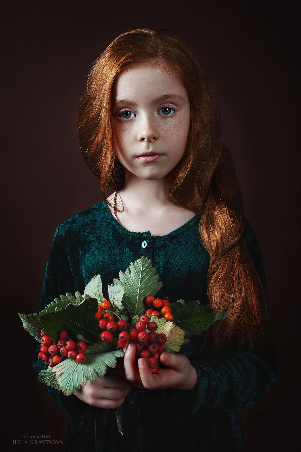 Катерина рыжая девочка портрет рябина