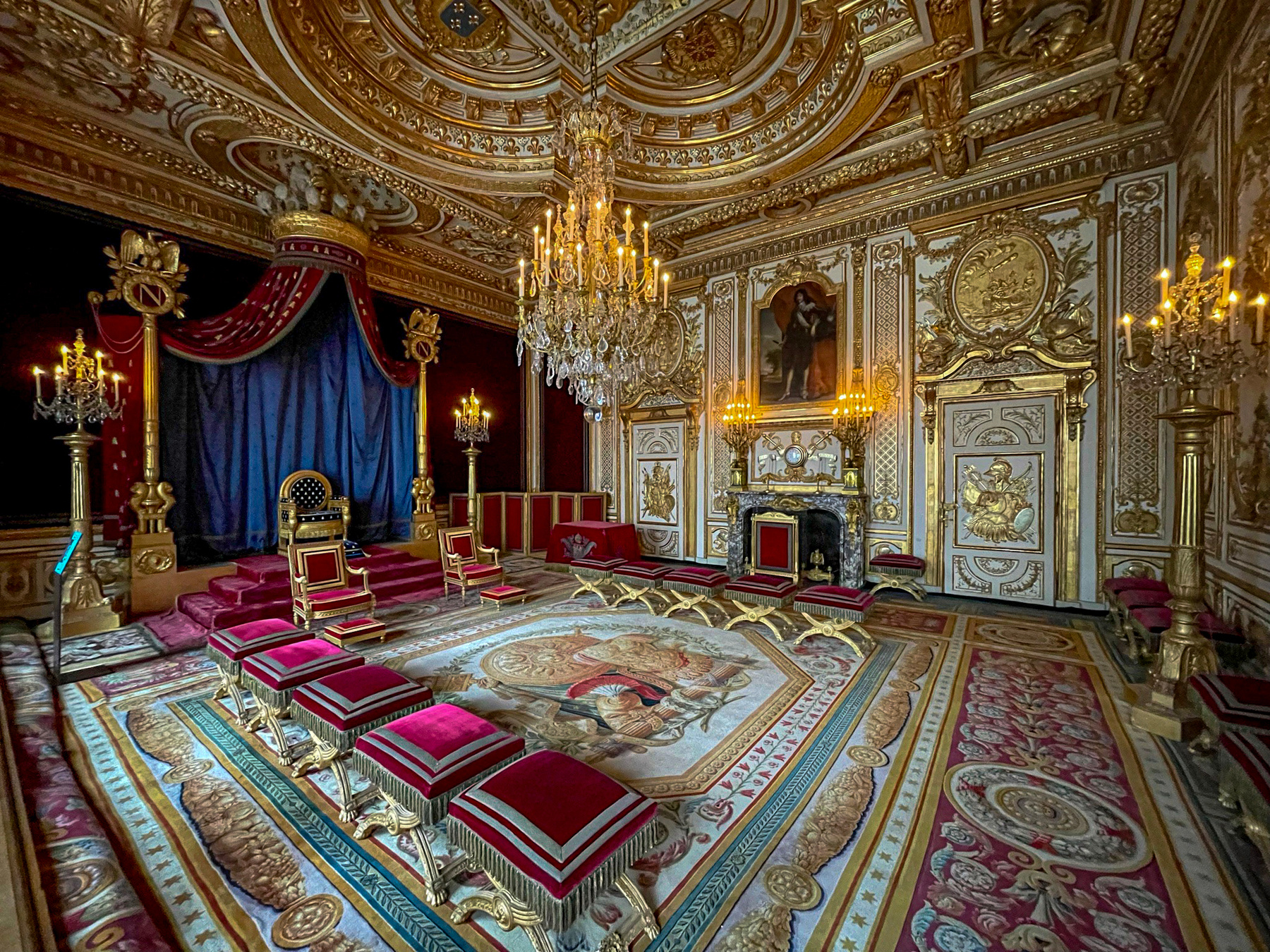 Тронный зал Наполеона в Фонтенбло Франция Фонтенбло тронный зал Наполеон